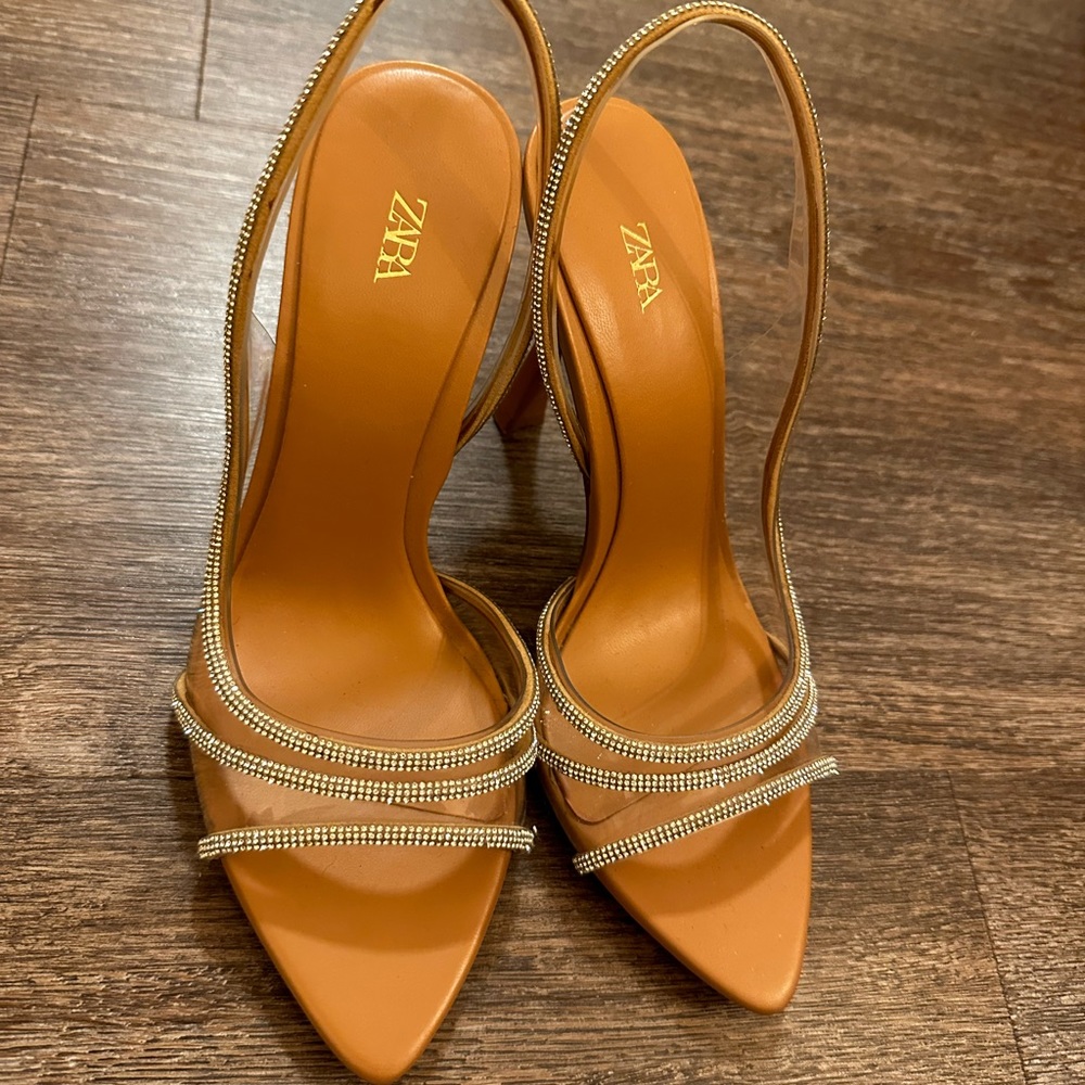 Zara rhinestone high heels